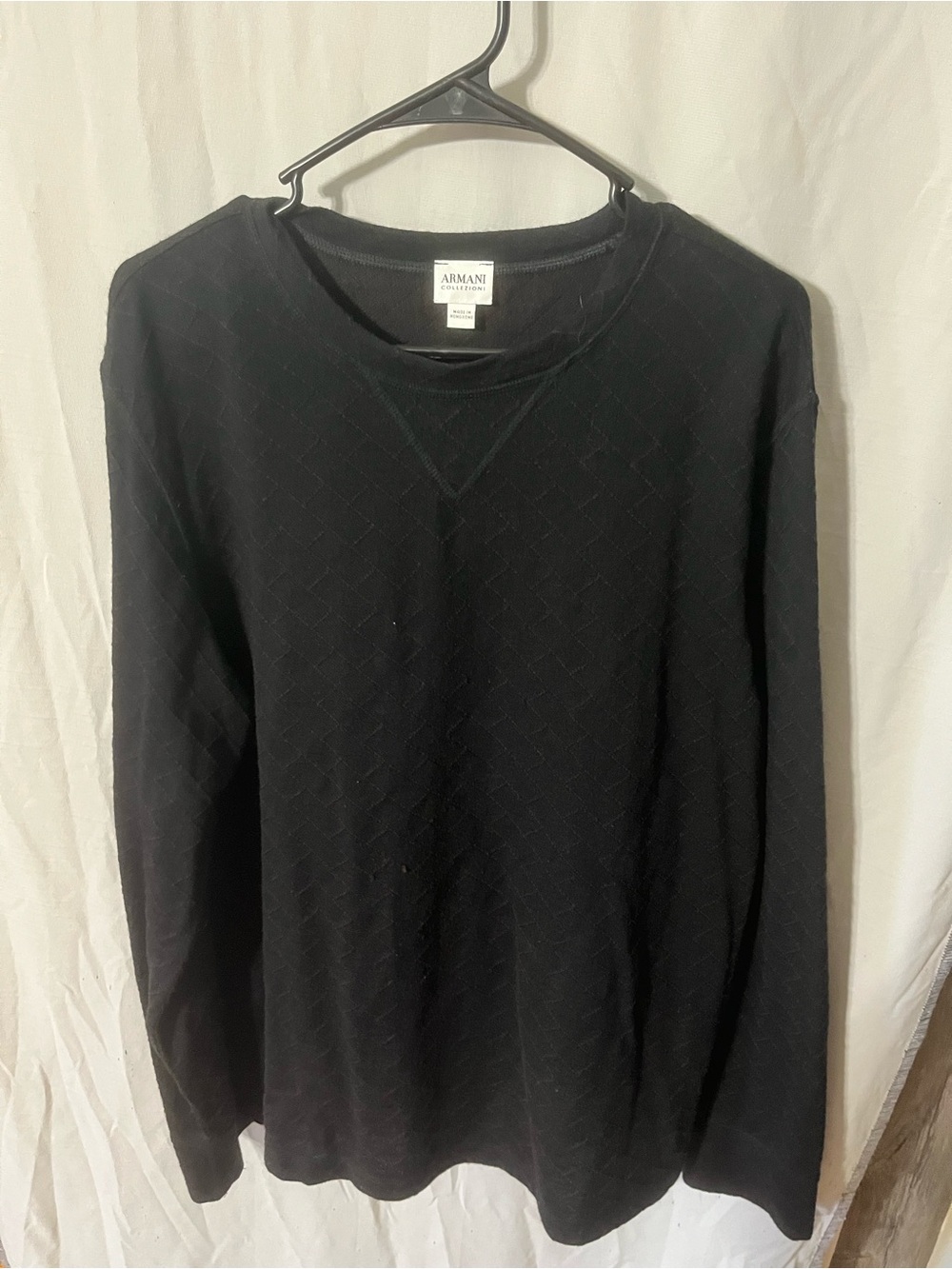 Armani Exchange Men's Black Crewneck Sweater